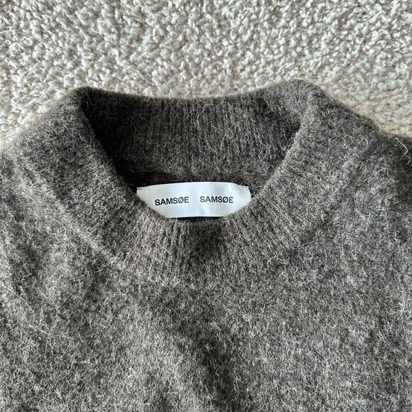 Samsøe Samsøe Women's Brown and Grey Jumper - Picture 3 of 4